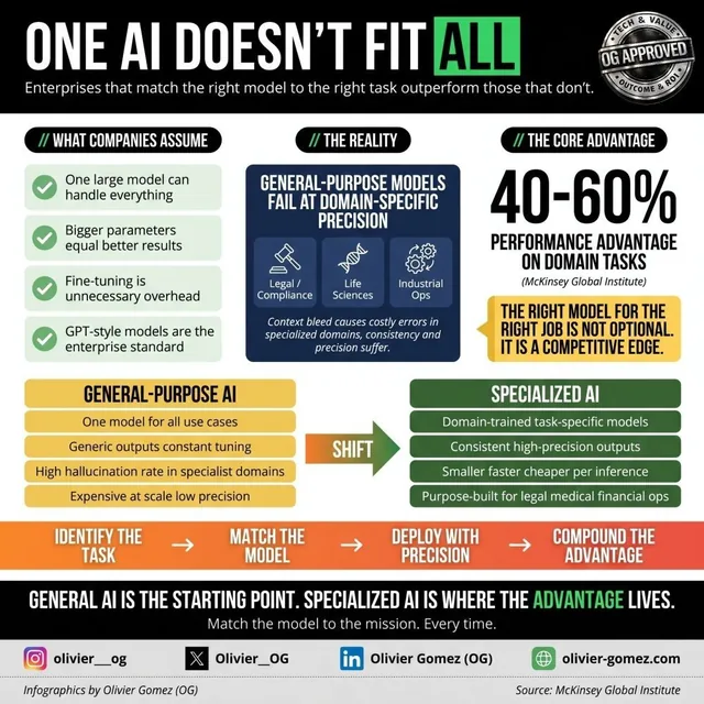 One AI doesn’t fit all, infographic by Olivier Gomez (OG)