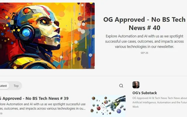 La newsletter OG Approved sur Substack