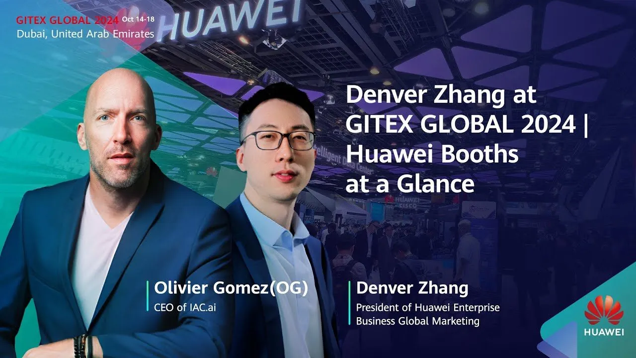 Olivier Gomez with Denver Zhang of Huawei at GITEX Global 2024